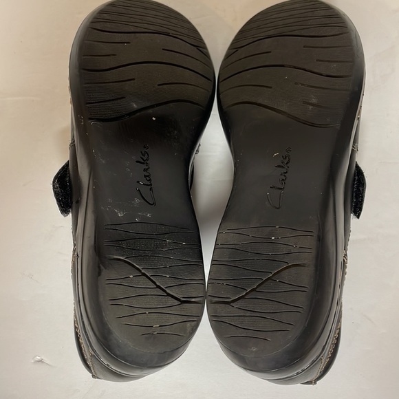 Clarks Women’s Evianna Peal Leather Flat Shoes Black 8 - Picture 8 of 8